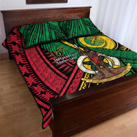 Halo Vanuatu Quilt Bed Set Happy 46th Independence Anniversary LT14 - Polynesian Pride