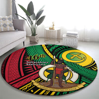 Halo Vanuatu Round Carpet Happy 46th Independence Anniversary LT14 - Polynesian Pride