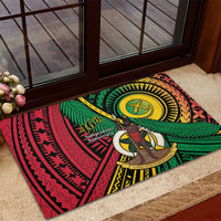 Halo Vanuatu Rubber Doormat Happy 46th Independence Anniversary LT14 - Polynesian Pride