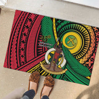 Halo Vanuatu Rubber Doormat Happy 46th Independence Anniversary LT14 - Polynesian Pride