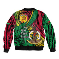 Halo Vanuatu Sleeve Zip Bomber Jacket Happy 46th Independence Anniversary LT14 - Polynesian Pride