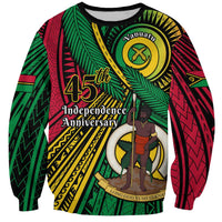 Halo Vanuatu Sweatshirt Happy 46th Independence Anniversary LT14 Unisex Black - Polynesian Pride