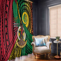 Halo Vanuatu Window Curtain Happy 46th Independence Anniversary LT14 - Polynesian Pride