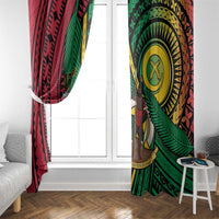 Halo Vanuatu Window Curtain Happy 46th Independence Anniversary LT14 - Polynesian Pride