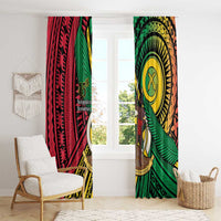 Halo Vanuatu Window Curtain Happy 46th Independence Anniversary LT14 - Polynesian Pride