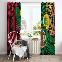 Halo Vanuatu Window Curtain Happy 46th Independence Anniversary LT14 - Polynesian Pride