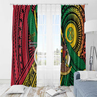 Halo Vanuatu Window Curtain Happy 46th Independence Anniversary LT14 - Polynesian Pride