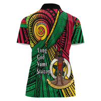 Halo Vanuatu Women Polo Shirt Happy 46th Independence Anniversary LT14 - Polynesian Pride
