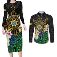 Lalawigan ng Palawan Couples Matching Long Sleeve Bodycon Dress and Long Sleeve Button Shirt Philippines Province Land of Promise