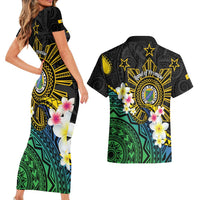 Lalawigan ng Palawan Couples Matching Short Sleeve Bodycon Dress and Hawaiian Shirt Philippines Province Land of Promise