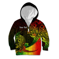 Personalised Polynesian Tribal Kid Hoodie Unique Reggae LT14 Zip Hoodie Reggae - Polynesian Pride