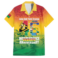 Vanuatu Indipendens Dei Family Matching Short Sleeve Bodycon Dress and Hawaiian Shirt Yumi 46th Independence Anniversary LT14 Dad's Shirt - Short Sleeve Reggae - Polynesian Pride