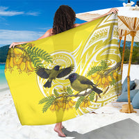 Bellbird New Zealand Sarong Korimako Kowhai Maori Pattern