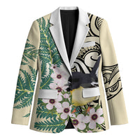 Endemic Tomtit New Zealand Blazer Miromiro Manuka Silver Fern Maori Pattern