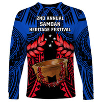 Samoa Long Sleeve Shirt Heritage Festival Samoan Tattoo With Ula Fala Kava Bowl LT14 - Polynesian Pride