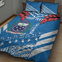 Custom Toa Samoa Rugby Quilt Bed Set Samoan Siva Tau Uso Aso Uma