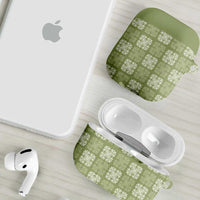 Vesuvian Green Palaka Quilt Hawaii AirPods Case Traditional Hawaii-plaid Pattern - Polynesian Pride
