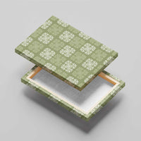 Vesuvian Green Palaka Quilt Hawaii Canvas Wall Art Traditional Hawaii-plaid Pattern - Polynesian Pride