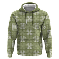 Vesuvian Green Palaka Quilt Hawaii Hoodie Traditional Hawaii-plaid Pattern - Polynesian Pride