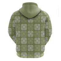 Vesuvian Green Palaka Quilt Hawaii Hoodie Traditional Hawaii-plaid Pattern - Polynesian Pride