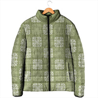 Vesuvian Green Palaka Quilt Hawaii Padded Jacket Traditional Hawaii-plaid Pattern - Polynesian Pride