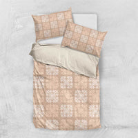 Beige Palaka Quilt Hawaii Bedding Set Traditional Hawaii-plaid Pattern - Polynesian Pride