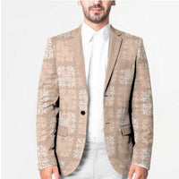 Beige Palaka Quilt Hawaii Blazer Traditional Hawaii-plaid Pattern - Polynesian Pride