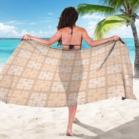 Beige Palaka Quilt Hawaii Sarong Traditional Hawaii-plaid Pattern - Polynesian Pride