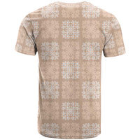 Beige Palaka Quilt Hawaii T Shirt Traditional Hawaii-plaid Pattern - Polynesian Pride