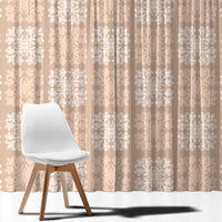 Beige Palaka Quilt Hawaii Window Curtain Traditional Hawaii-plaid Pattern - Polynesian Pride