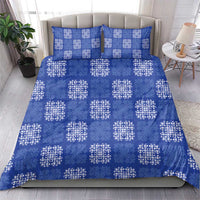 Royal Blue Palaka Quilt Hawaii Bedding Set Traditional Hawaii-plaid Pattern - Polynesian Pride