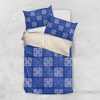 Royal Blue Palaka Quilt Hawaii Bedding Set Traditional Hawaii-plaid Pattern - Polynesian Pride