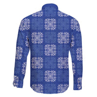Royal Blue Palaka Quilt Hawaii Family Matching Puletasi and Hawaiian Shirt Traditional Hawaii-plaid Pattern - Polynesian Pride