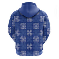 Royal Blue Palaka Quilt Hawaii Hoodie Traditional Hawaii-plaid Pattern - Polynesian Pride