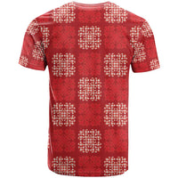 Red Palaka Quilt Hawaii T Shirt Traditional Hawaii-plaid Pattern - Polynesian Pride