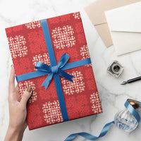 Red Palaka Quilt Hawaii Wrapping Paper Traditional Hawaii-plaid Pattern - Polynesian Pride