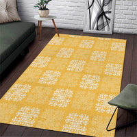 Yellow Palaka Quilt Hawaii Area Rug Traditional Hawaii-plaid Pattern - Polynesian Pride