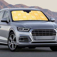 Yellow Palaka Quilt Hawaii Auto Sun Shade Traditional Hawaii-plaid Pattern - Polynesian Pride