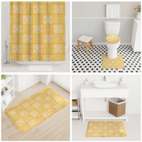 Yellow Palaka Quilt Hawaii Bathroom Set Traditional Hawaii-plaid Pattern - Polynesian Pride