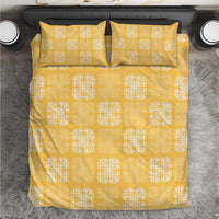 Yellow Palaka Quilt Hawaii Bedding Set Traditional Hawaii-plaid Pattern - Polynesian Pride