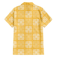 Yellow Palaka Quilt Hawaii Family Matching Long Sleeve Bodycon Dress and Hawaiian Shirt Traditional Hawaii-plaid Pattern LT14 - Polynesian Pride