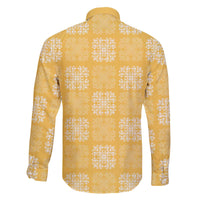 Yellow Palaka Quilt Hawaii Family Matching Off The Shoulder Long Sleeve Dress and Hawaiian Shirt Traditional Hawaii-plaid Pattern - Polynesian Pride