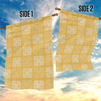 Yellow Palaka Quilt Hawaii Garden Flag Traditional Hawaii-plaid Pattern - Polynesian Pride