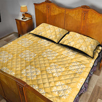 Yellow Palaka Quilt Hawaii Quilt Bed Set Traditional Hawaii-plaid Pattern - Polynesian Pride