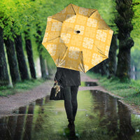 Yellow Palaka Quilt Hawaii Umbrella Traditional Hawaii-plaid Pattern - Polynesian Pride