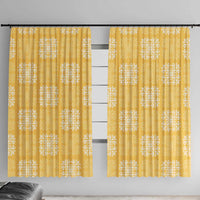 Yellow Palaka Quilt Hawaii Window Curtain Traditional Hawaii-plaid Pattern - Polynesian Pride