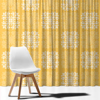 Yellow Palaka Quilt Hawaii Window Curtain Traditional Hawaii-plaid Pattern - Polynesian Pride