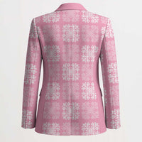 Pink Palaka Quilt Hawaii Blazer Traditional Hawaii-plaid Pattern - Polynesian Pride