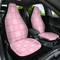 Pink Palaka Quilt Hawaii Car Seat Cover Traditional Hawaii-plaid Pattern - Polynesian Pride