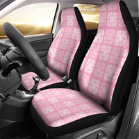 Pink Palaka Quilt Hawaii Car Seat Cover Traditional Hawaii-plaid Pattern - Polynesian Pride